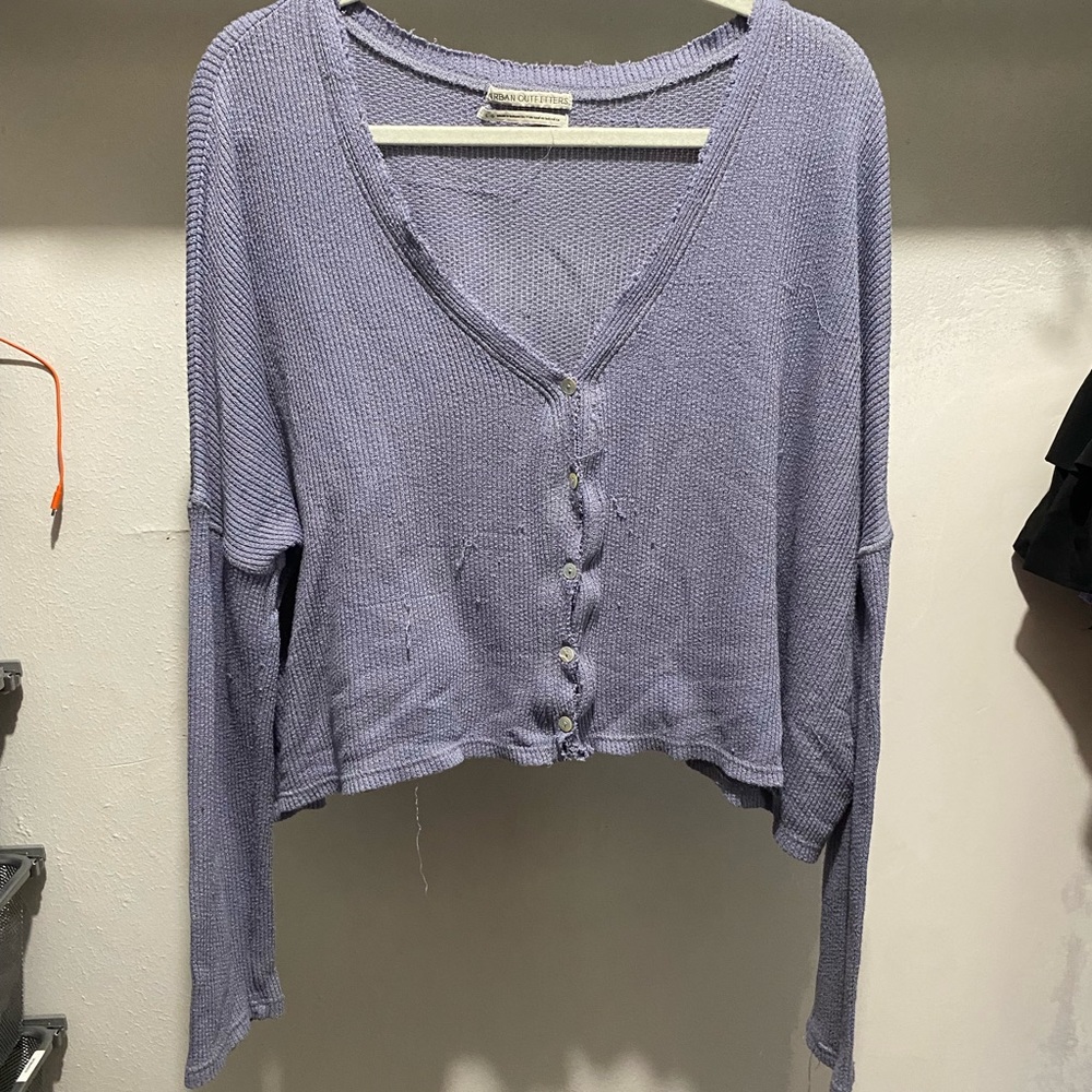 Purple cropped urban outfitters sweater